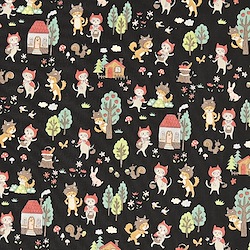 Funny Cats Little Red Riding Hood - Sheeting